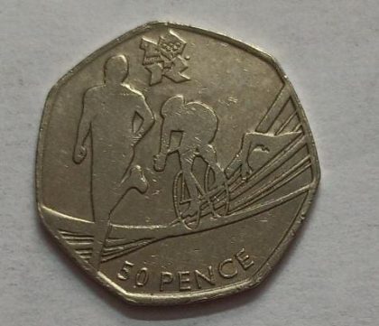 UK 50 Pence Coin 2011 (USED) | Indian Postage Stamps | Indian Coins | Old Indian Currency | Rare Indian Coins | Numismatic Collection India