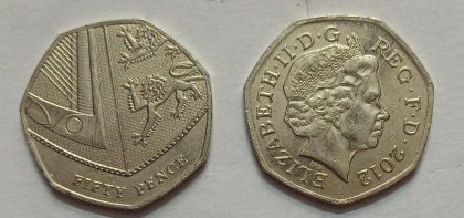 UK 50 Pence Coin 2012  (UNC) | Indian Postage Stamps | Indian Coins | Old Indian Currency | Rare Indian Coins | Numismatic Collection India