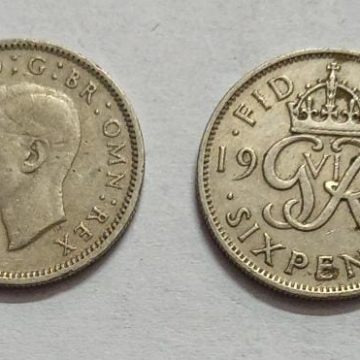 UK 6 Pence Coin 1950 (USED)