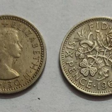UK 6 Pence Coin 1962 (USED)