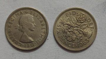 UK 6 Pence Coin 1963 (USED)