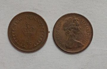 UK Half New Penny 1973 Small Coin (USED)