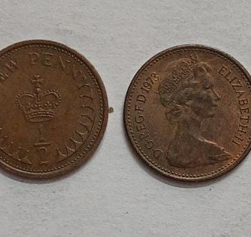 UK Half New Penny 1973 Small Coin (USED)