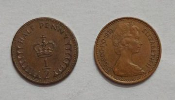 UK Half New Penny 1979 Small Coin (USED)