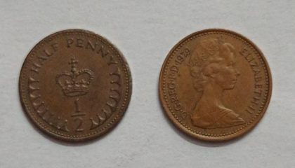 UK Half New Penny 1979 Small Coin (USED) | Indian Postage Stamps | Indian Coins | Old Indian Currency | Rare Indian Coins | Numismatic Collection India