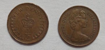 UK Half New Penny 1980 Small Coin (USED)