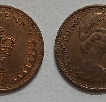 UK Half New Penny 1982 Small Coin (USED)