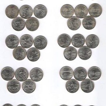 United States Quarter Dollars Set of 50 State Coins 1999- 2008 USED