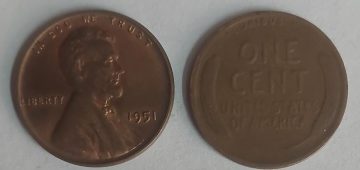 U.S.A. 1-CENT 1951 (used)