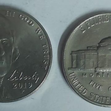 U.S.A. 5- CENT 2019 (used)