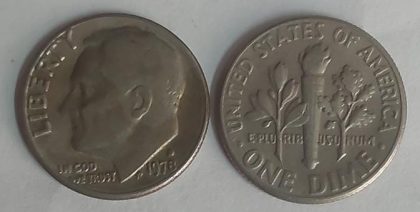 U.S.A. 1-DIME 1978 (Used) | Indian Postage Stamps | Indian Coins | Old Indian Currency | Rare Indian Coins | Numismatic Collection India