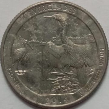 2014- Brilliant Uncirculated EVERGLADES National Park Quarter Coin
