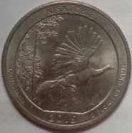 2015 - Brilliant USED Kisatchie National Park Quarter Coin