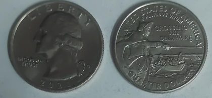 2021 - Brilliant Uncirculated Grossing The Delaware National Park Quarter Coin | Indian Postage Stamps | Indian Coins | Old Indian Currency | Rare Indian Coins | Numismatic Collection India