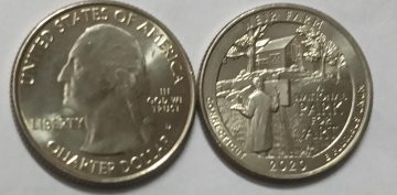 2020 - Brilliant Uncirculated A  National Park For ART  Quarter Coin