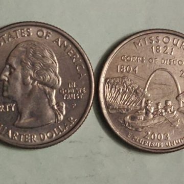 United States Quarter Dollar Missouri State 1 Coin (# 24/50) Used