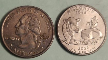 United States Quarter Dollar Wisconsin State 1 Coin (# 30/50) Used | Indian Postage Stamps | Indian Coins | Old Indian Currency | Rare Indian Coins | Numismatic Collection India