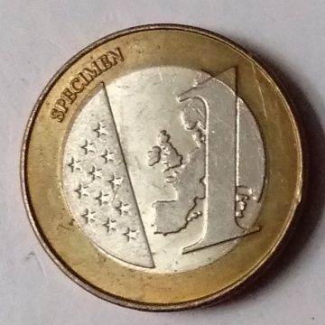 VATICANA 1 Euro Specimen coin MALTA (used)