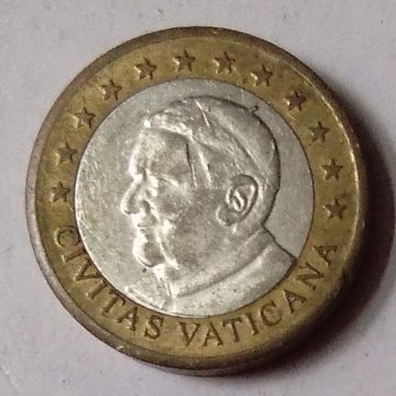 VATICANA 1 Euro Specimen coin (used)