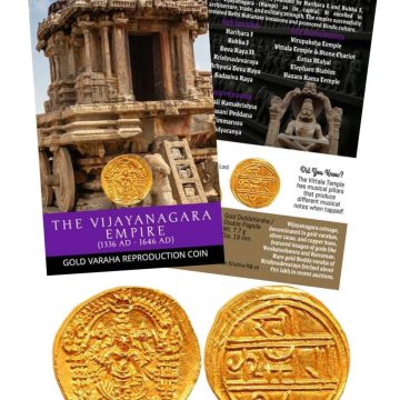 The Vijayanagara Empire-Gold Varaha Dynasty Gold-Plated Reproduction ATM card Type/Limited Edition