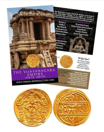 The Vijayanagara Empire-Gold Varaha Dynasty Gold-Plated Reproduction ATM card Type/Limited Edition