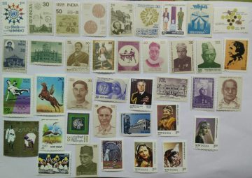 1980 Complete year pack 39 Stamp (Hinged/Gum washed)