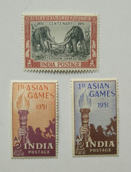 1951 Complete year pack 3 Stamp (Hinged/Gum washed) | Indian Postage Stamps | Indian Coins | Old Indian Currency | Rare Indian Coins | Numismatic Collection India