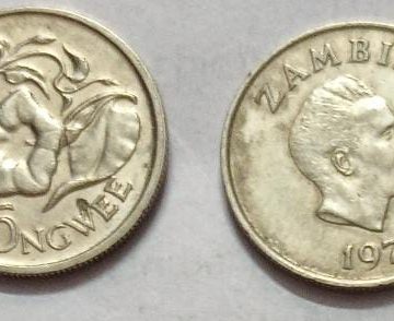 ZAMBIA 5 NGWEE 1978 Coin (USED)