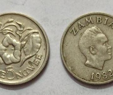 ZAMBIA 5 NGWEE 1982 Coin(USED)