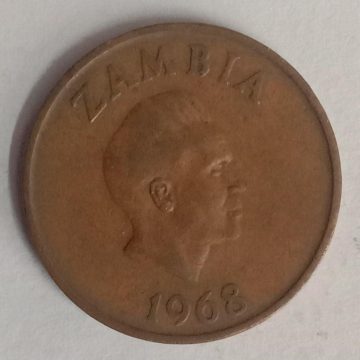 ZAMBIA 2 NGWEE 1968 Coin (USED)