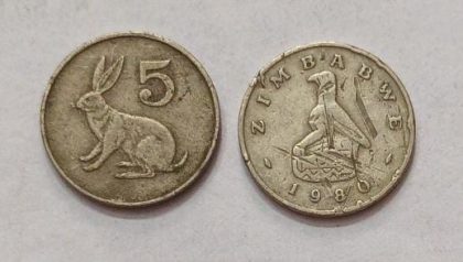 ZIMBABWE 5 CENT 1980 Coin (USED) | Indian Postage Stamps | Indian Coins | Old Indian Currency | Rare Indian Coins | Numismatic Collection India