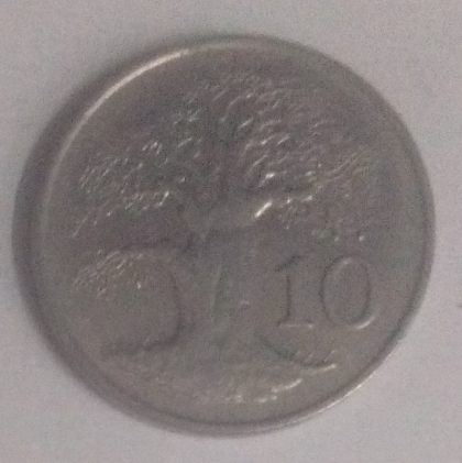 ZIMBABWE 10 CENTS 1980(used) | Indian Postage Stamps | Indian Coins | Old Indian Currency | Rare Indian Coins | Numismatic Collection India - Image 2