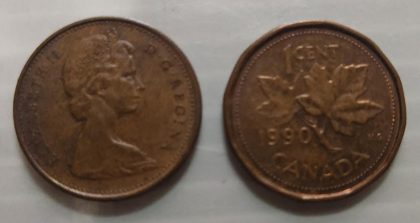 1 Cent Canada 1990 Elizabeth II D.G Regina (used) | Indian Postage Stamps | Indian Coins | Old Indian Currency | Rare Indian Coins | Numismatic Collection India