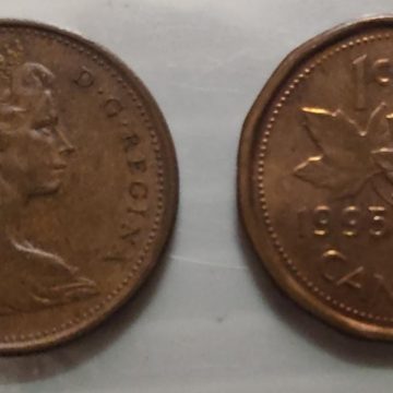 1Cent Canada 1995 Elizabeth II D.G Regina (used)