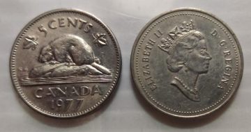 5Cent Canada 1977 Elizabeth II D.G Regina (used)