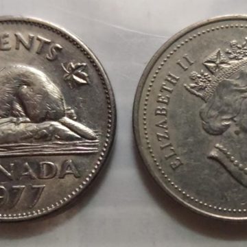 5Cent Canada 1977 Elizabeth II D.G Regina (used)