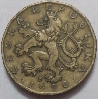 Czech Republic 20 koruna 1998 (used) | Indian Postage Stamps | Indian Coins | Old Indian Currency | Rare Indian Coins | Numismatic Collection India