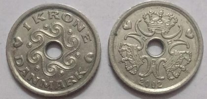 DENMARK 1 KRONE 2002 (USED) | Indian Postage Stamps | Indian Coins | Old Indian Currency | Rare Indian Coins | Numismatic Collection India