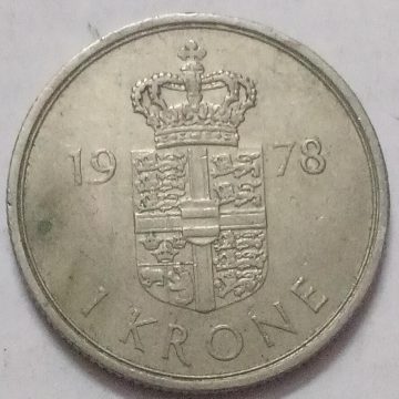 DENMARK 1 KRONE 1978 (USED)