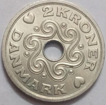 DENMARK 2 KRONER 1993 (USED)