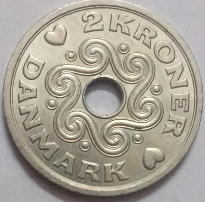 DENMARK 2 KRONER 1993 (USED) | Indian Postage Stamps | Indian Coins | Old Indian Currency | Rare Indian Coins | Numismatic Collection India