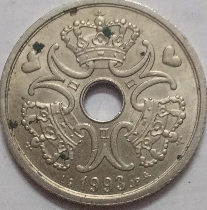 DENMARK 2 KRONER 1993 (USED) | Indian Postage Stamps | Indian Coins | Old Indian Currency | Rare Indian Coins | Numismatic Collection India - Image 2