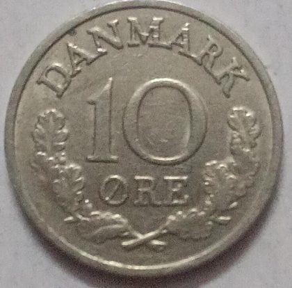 DENMARK 10 ORE 1963 (USED) | Indian Postage Stamps | Indian Coins | Old Indian Currency | Rare Indian Coins | Numismatic Collection India