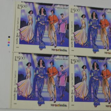 Indian fashion fashion show Rs 15 (Block of 4 TL Stamp)
