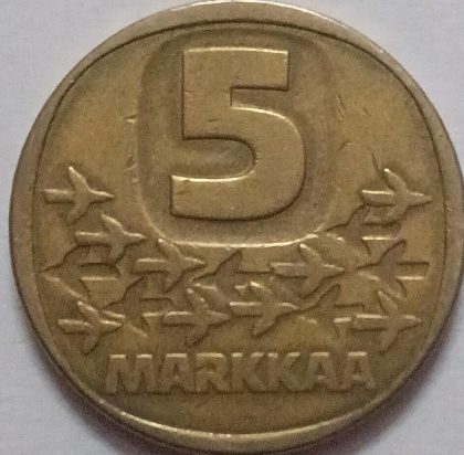 Finland 5 Markka 1984 (Used) | Indian Postage Stamps | Indian Coins | Old Indian Currency | Rare Indian Coins | Numismatic Collection India