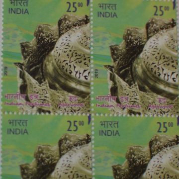 Indian perfumes Agarwood Rs 25 (Block of 4 TL Stamp)