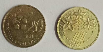 20 Sen_2013 Bank Negara Malaysia(Used) | Indian Postage Stamps | Indian Coins | Old Indian Currency | Rare Indian Coins | Numismatic Collection India