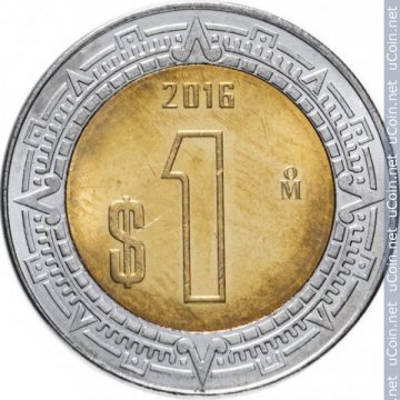 MEXICO 1 DOLLAR 2016(used)