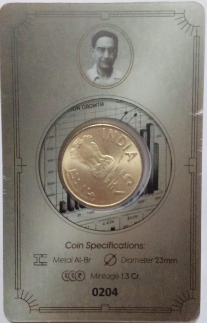 P.C MAHALANOBIS Statistician &Physicist Pioneer of Indian Statistics ATM card | Indian Postage Stamps | Indian Coins | Old Indian Currency | Rare Indian Coins | Numismatic Collection India - Image 2