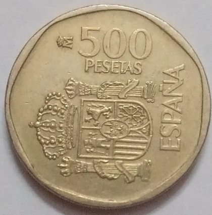 Spain 500 Pesetas Coin 1989(Used) | Indian Postage Stamps | Indian Coins | Old Indian Currency | Rare Indian Coins | Numismatic Collection India - Image 2